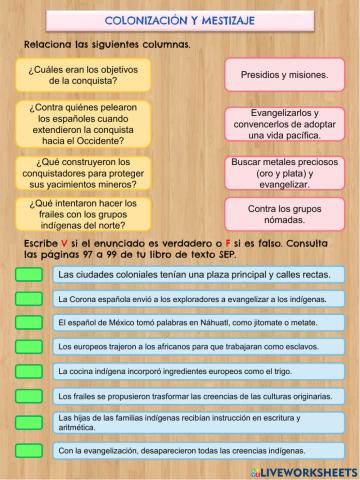 COLONIZACIÓN Y MESTIZAJE