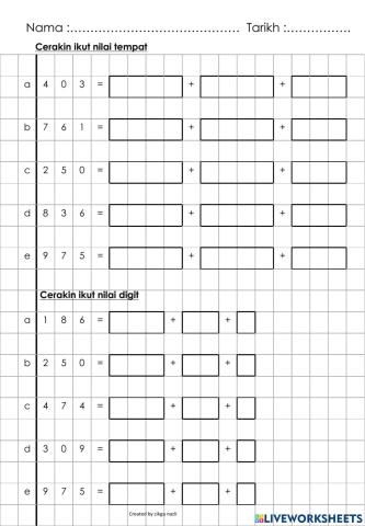 Matematik tahun 2 -cerakin nombor