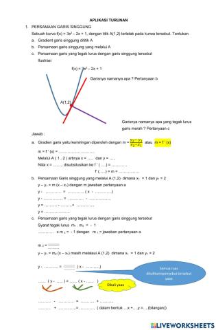 Aplikasi Turunan pada Garis Singgung