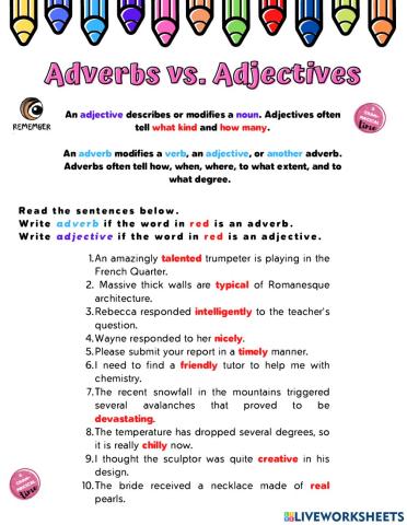 Adjectives vs. Adverbs