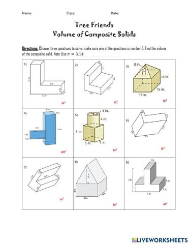 Volume of composite figures