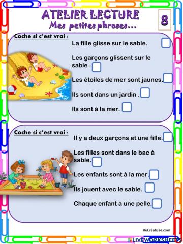 Mes petites phrases 8