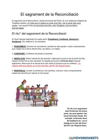 U5 El sagrament de la reconciliació