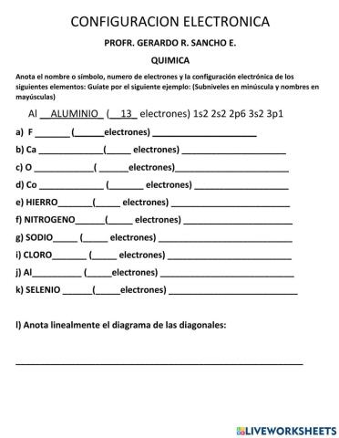 Configuracion electronica