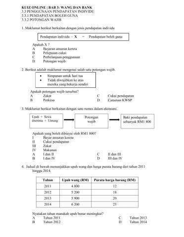 Ekonomi 3.3PENGGUNAAN PENDAPATAN INDIVIDU