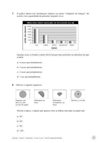 Avaliação diagnóstica 8 ano