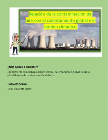 Relación entre la contaminación del aire y el calentamiento global