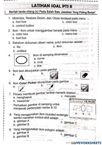 Latihan pts tik 1