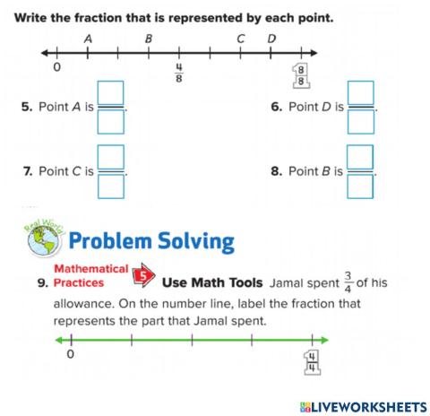 Fractions on a Number Line