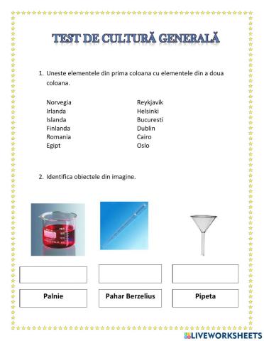 Test de cultura generala