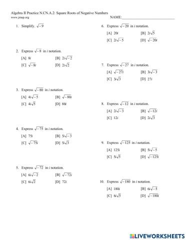 Imaginary Numbers