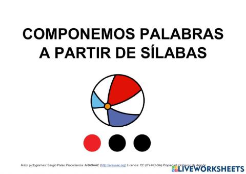 Componemos palabras a partir de sílabas