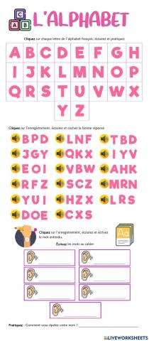 L'alphabet français