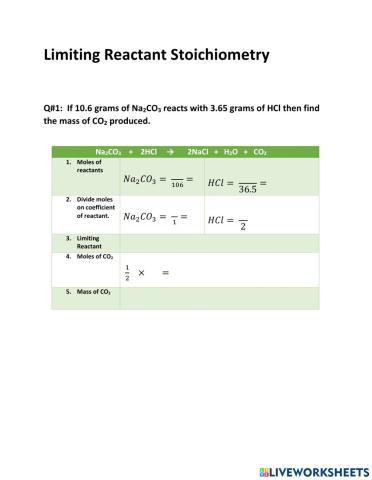 Limiting Reactant