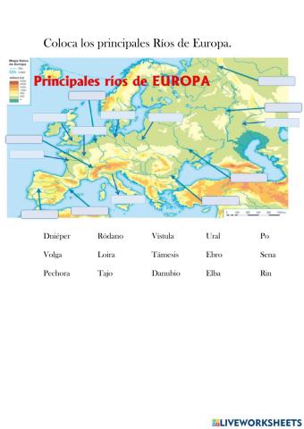 Principales Ríos de Europa