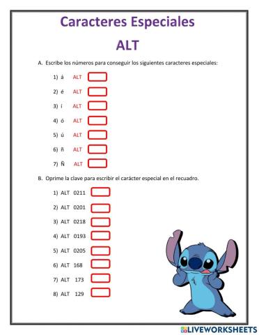 Caracteres Especiales