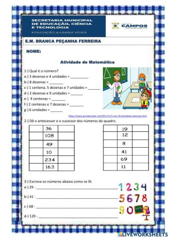 Atividades Sequência Numérica