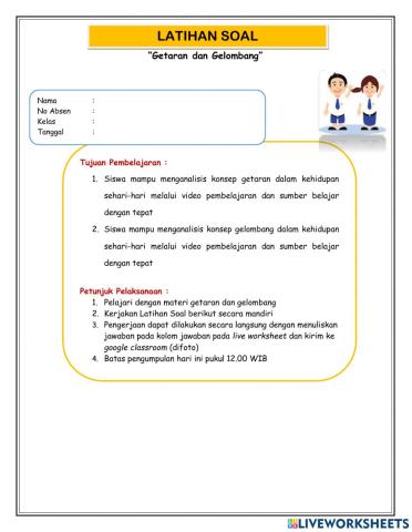 Latihan Soal Getaran dan Gelombang