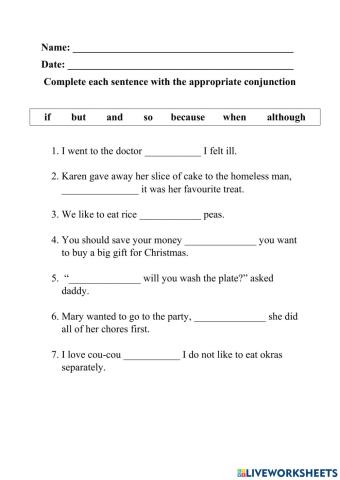 Conjunctions