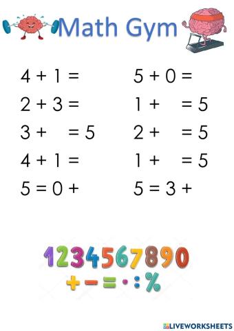 Number bonds to 5