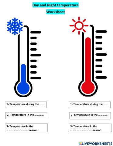 Day and night temperature