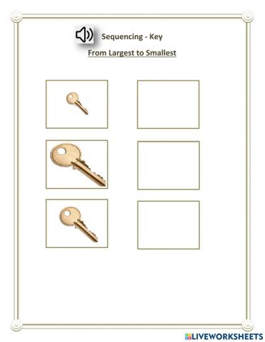Sequencing - key - largest to smallest, - Dashly, Leo and DC