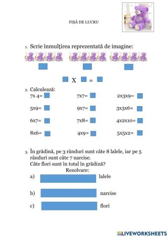 Înmultirea numerelor