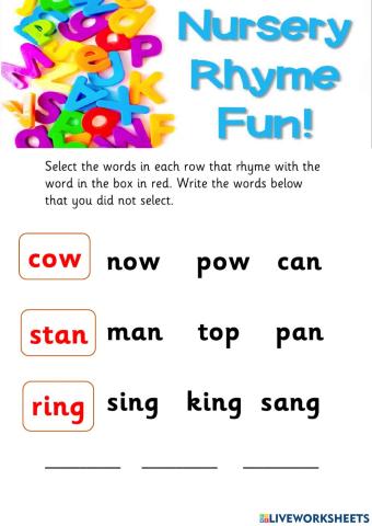 Rhyming Words