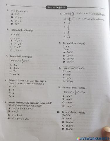 Matematik tingkatan 3