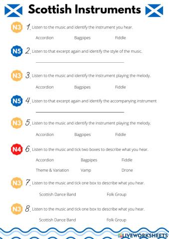 N3-5 Music: Scottish Instruments