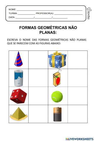 Formas geométricas não planas