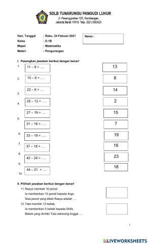 Latihan matematika