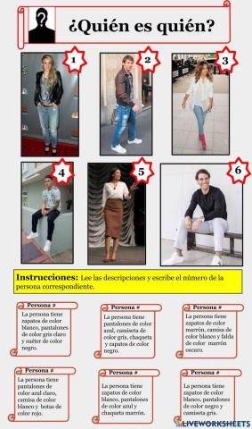 Identificar personas por las descripciones de la ropa