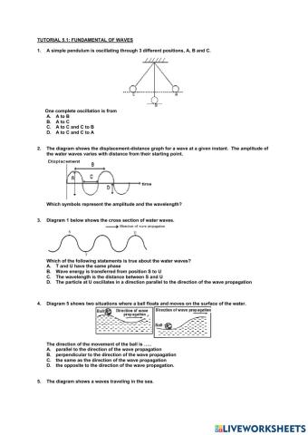 Tutorial 5.1: FUNDAMENTAL OF WAVES