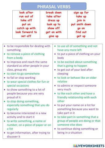 Phrasal Verbs B1