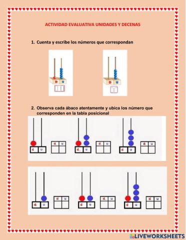 Unidades y decenas