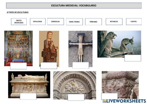 Vocabulario escultura medieval