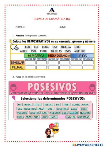 Repaso de Gramática IIQ