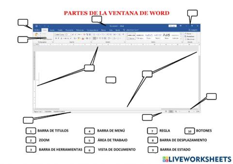 Partes de la Ventana de WORD