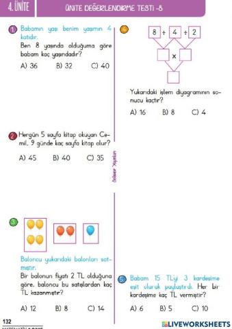 Matematik-132-133-Bölme-çarpma