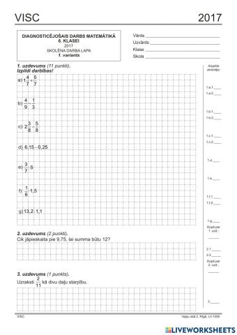 Matematika diagnostika 2017