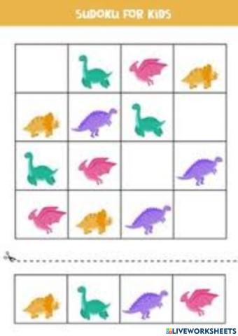 Sudoku dinozauri