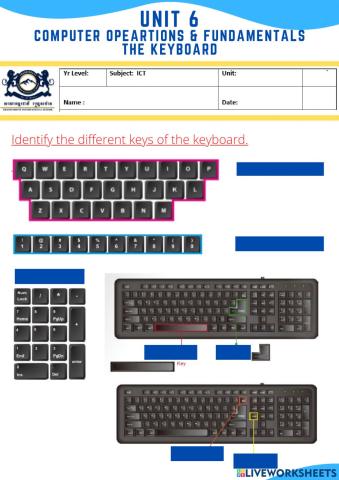 Computer Operations and Fundamentals- The Keyboard