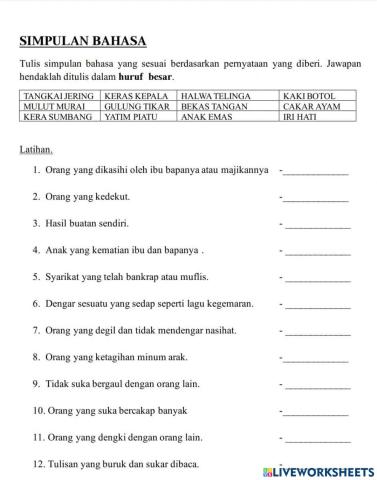 Simpulan bahasa