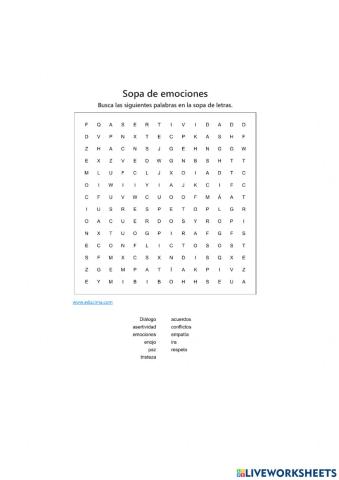 Sopa de las emociones