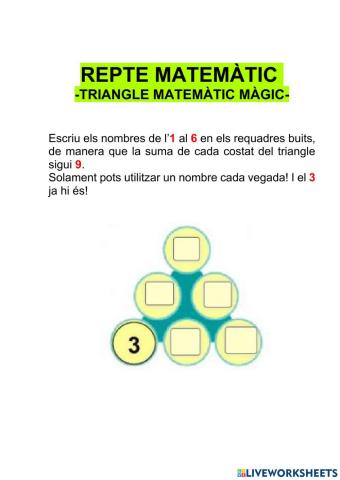 Triangle matemàtic màgic