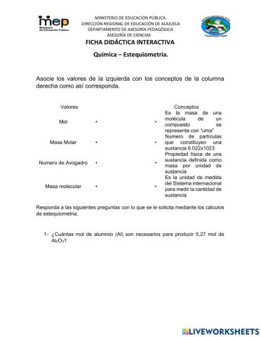 Química estequiometria