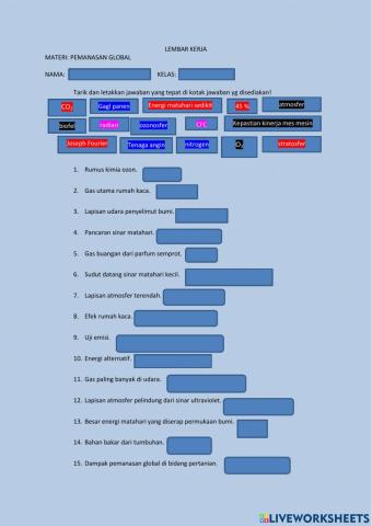 Lembar kerja pemanasan global