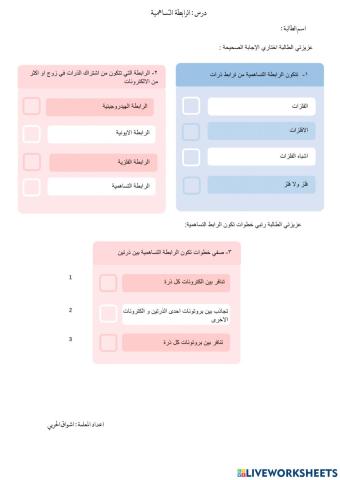 درس الرابطة التساهمية