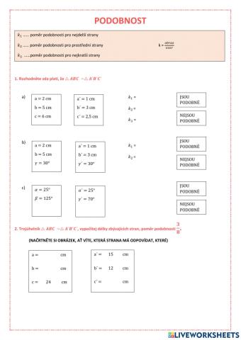 Podobnost trojúhelníků
